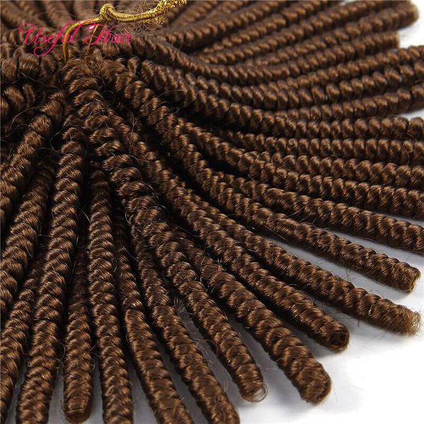 

spring twist crochet braids hair extension large curly bouncey nice twist ombre blonde bouncy marley beautiful crochet braid hair extensions, Black;brown