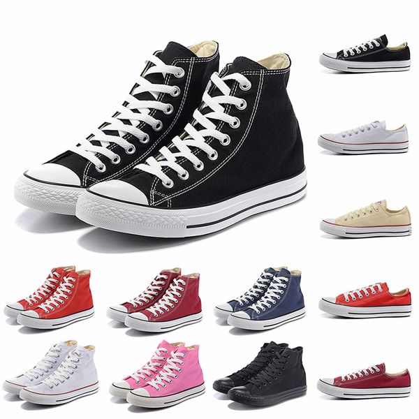 

Hot selling all star Classic Canvas shoes Black White Pink Red Low High Star mens Casual shoes women trainers sports sneakers size 36-44