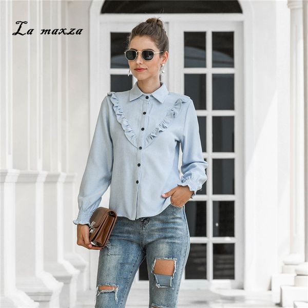 

women 2019 blouse women long sleeve shirts fashion korean casual blouse plus size, White