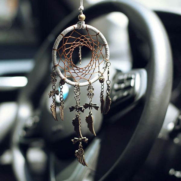

car pendant retro dreamcatcher hanging ornament home decoration charms automotive interior rear view mirror suspension trim gift