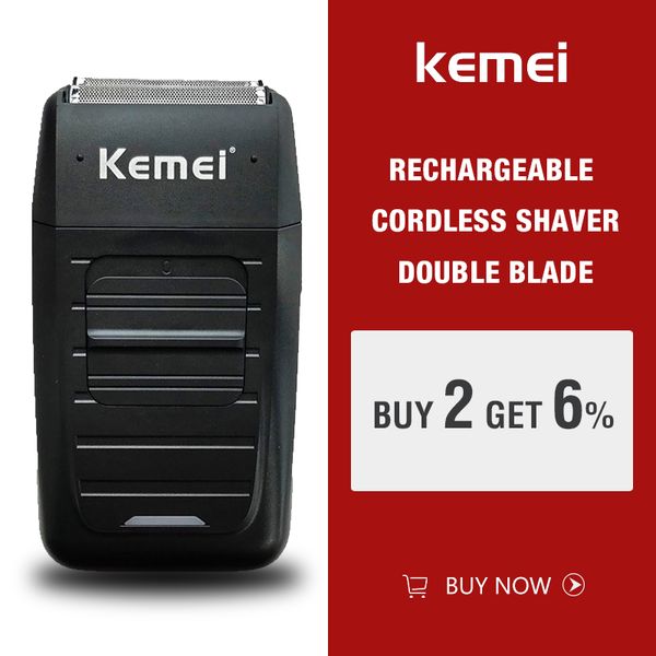 

kemei km-1102 rechargeable beard razor electric cordless shaver for men multifunction blade reciprocating hair trimmer