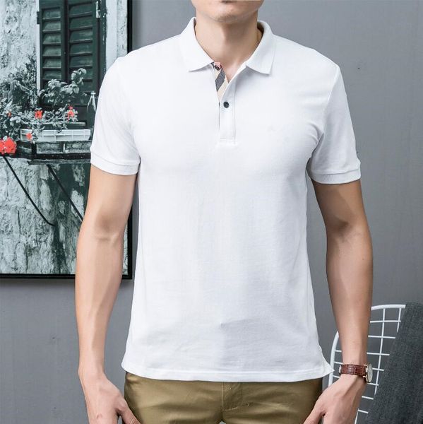 

2020 new pb5818 mens polo shirt brands clothing short sleeve summer shirt man black cotton poloshirt men plus size polo shirts, White;black