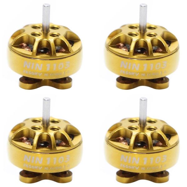 4pcs Flywoo NIN 1103 10500KV 1-3S Brushless Motor Para FPV RC Racing Drone