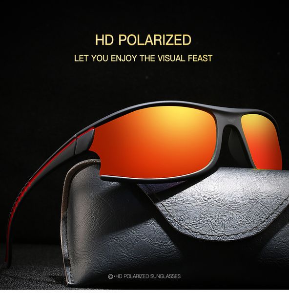 

brand sunglasses men polarized driving glasses hd designer sunglasses uv protection colorful coating fashion cycling glasses dust-proof 01, White;black