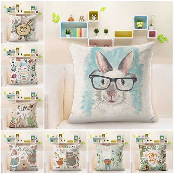 

cartoon print pillow home festival hand made washable lumbar comfortable cushion