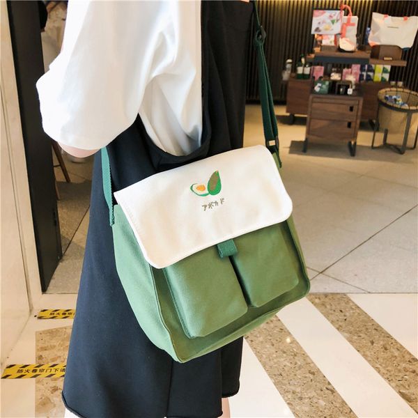 

2020 new style simple canvas bag women's bag messenger travel casual shoulder