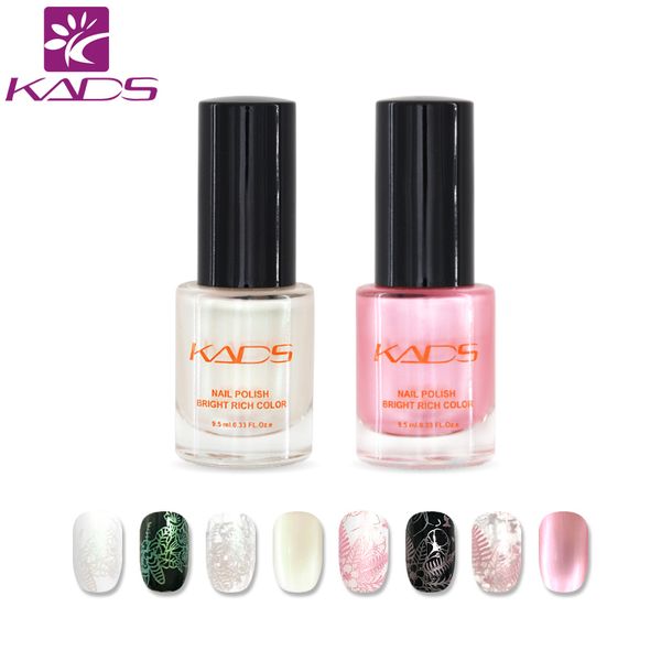 

kads 2pcs/set pearl light nail stamping polish set special nail polish for stamping art template
