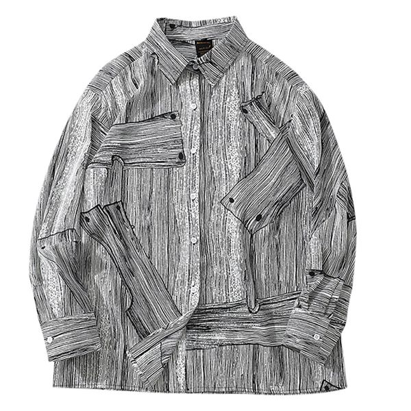 

mens autumn shirts fashion shirts casual long sleeve printed casual blouse camisa masculina vetement homme, White;black