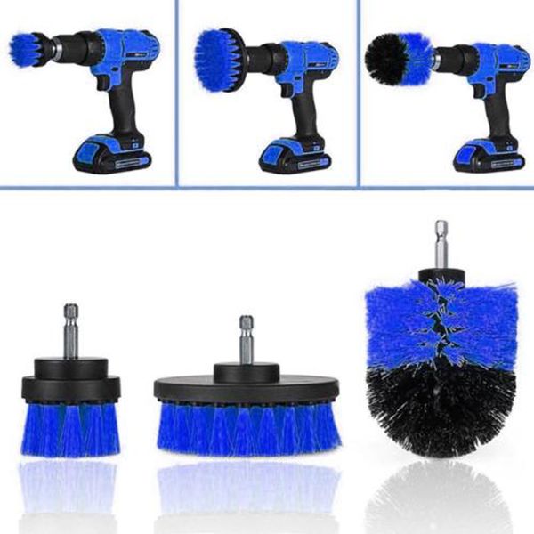 

3pcs car tire wheel cleaning detailing washing electric brush bristle tool parts