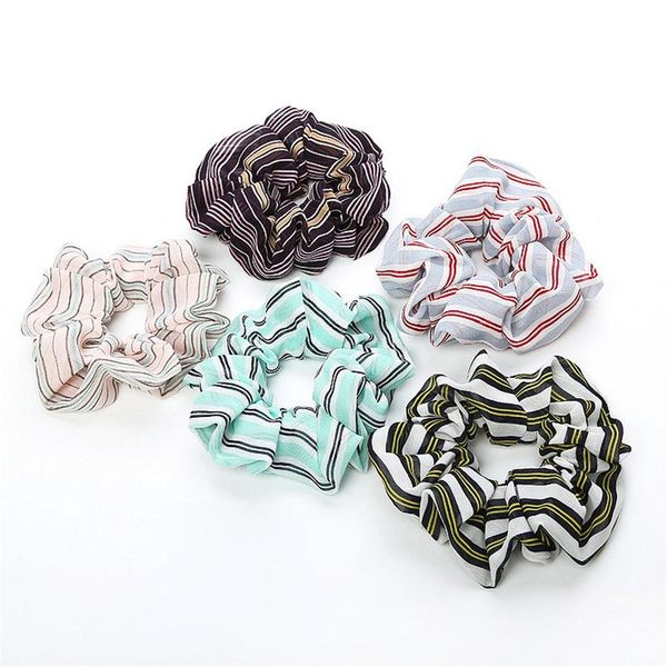 

hair clips scrunchies elasticity scrunchie ponytail holder hairband print pattern rope tie stipe floral women girls
