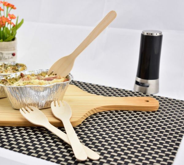 

экологически чистые деревянные sporks одноразовые вилки ложки 2-в-1 ножевые деревянные одноразовая твердой древесины вилка 16 см