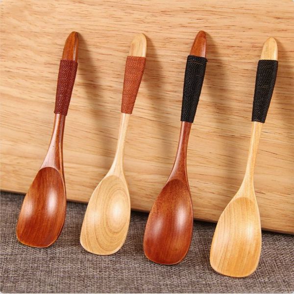 

оптовая деревянные ложки главная flatware каша чаша китайский ужин ложка японский суп ложка для дома ресторан высокого качества