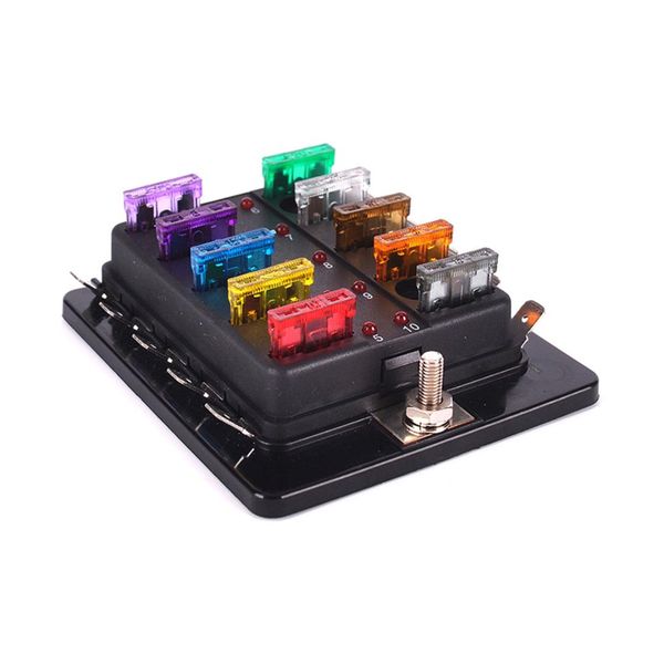 

car medium fuse seat car modified fuse seat with led indicator 10-way