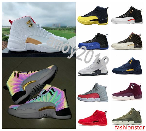 

2019 reverse taxi game royal 12 men basketball shoes 12s fiba shoe bumblebee gs cny michigan gym red mens trainers designer sneakers