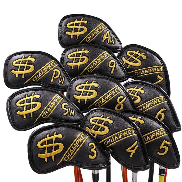 

skull golf iron head cover pack of 12pcs,exclusive skull pattern iron covers ideal for titleist, callaway, ping, taylormade,cobr
