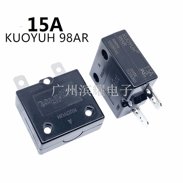 

circuit breakers 15a 98ar series taiwan kuoyuh overcurrent protector overload switch automatic reset