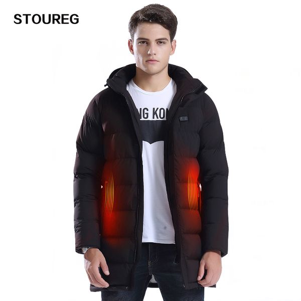 

keep warm electric heated jacket winter hiking jackets men women fleece jackets intelligence heating coat outdoor sport clothing, Blue;black