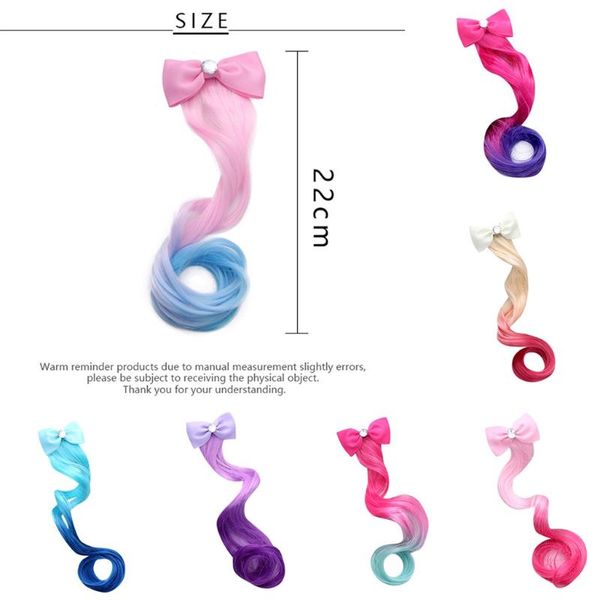 

children's color bow wig hair clip girl baby bangs clip hair accessories for women girls headwear ornament headband, Slivery;white