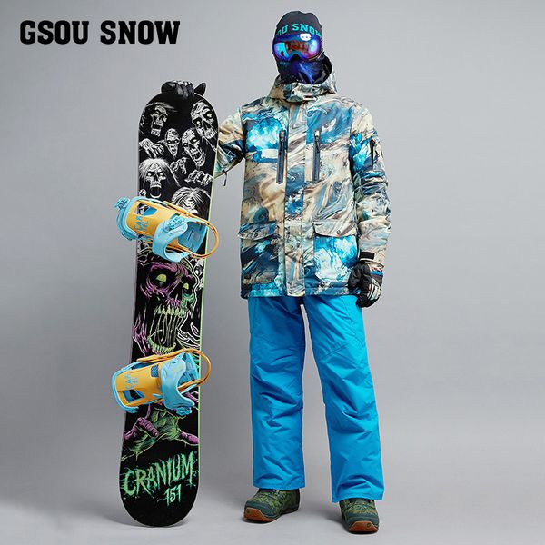 

gsou snow 2017 new ski suit men's suit