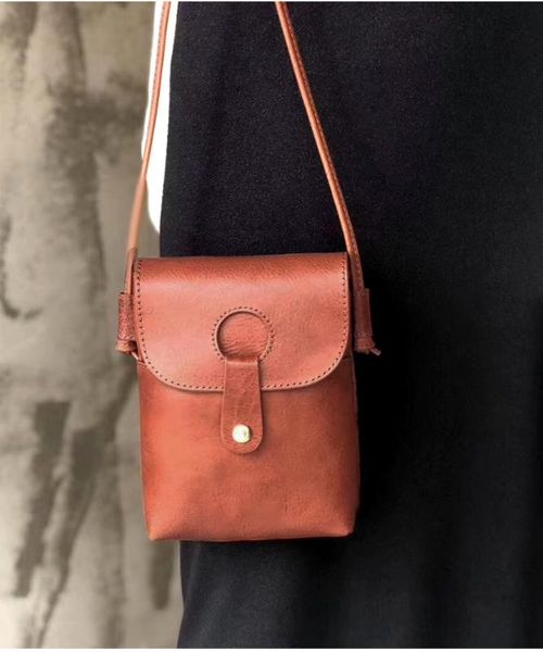 

bag 2020 autumn new retro handmade messenger bag wallet mini female