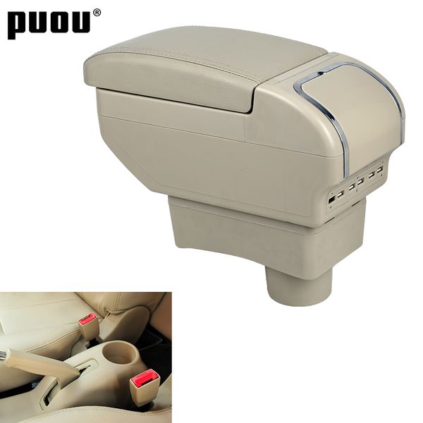

armrest for chery a13 very celer fulwin 2 2008-2012 dual layer pu leather central store content box with ashtray cup holder car
