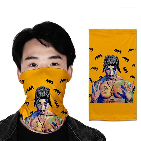 

fashion cycling hooded scarf 2pac outdoor scarf designer printed sun protection windproof scarf, Silver