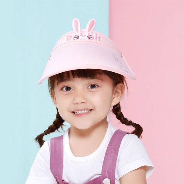 

shade hat ear summer children's adjustable sunscreen hat ventilating cartoon sunshade cap suitable for 5-12 years child, Yellow