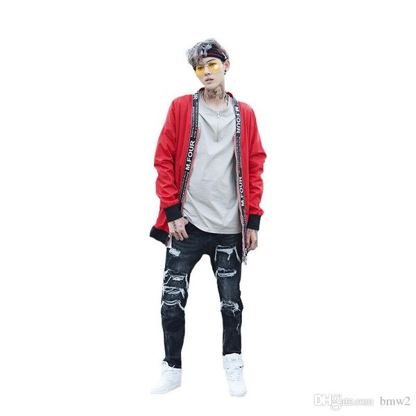 

2017 new arrival very good quality nice hip hop men hoodies orignal design zipper style print letter pocket style hoodie, Black