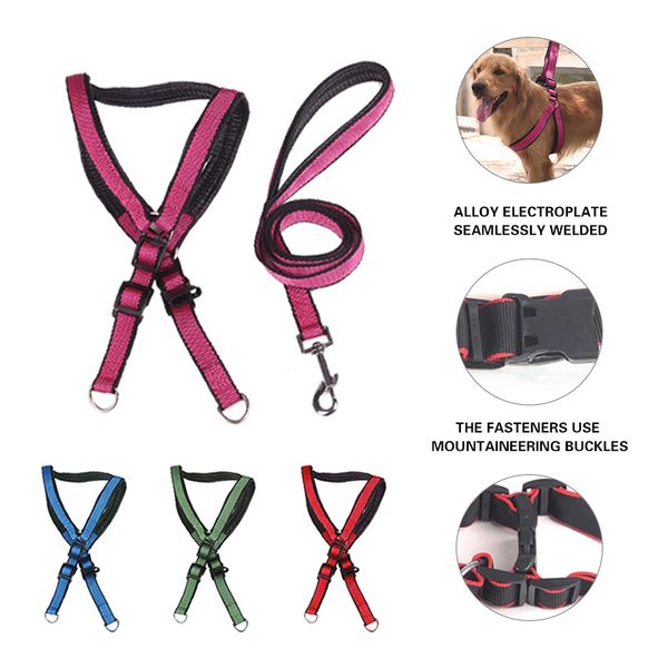 

adjustable dog harness leash set durable breathable harnesses vest leash for small medium dogs training walking pet accessories