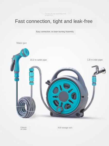 

automatic pipe coiler 10m retractable garden hose pipe coiler water outdoor spray garage tool car cleaning tool