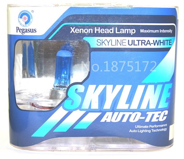 

2pcs h11 55w 12v 5000k super white car head light lamp xenon 5000k blue glass halogen