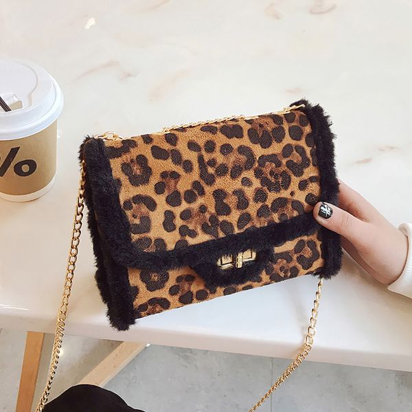 

ocardian handbag new fashion 2019 women leopard cover shoulder bag small flap bag wild velour messenger dropship may7
