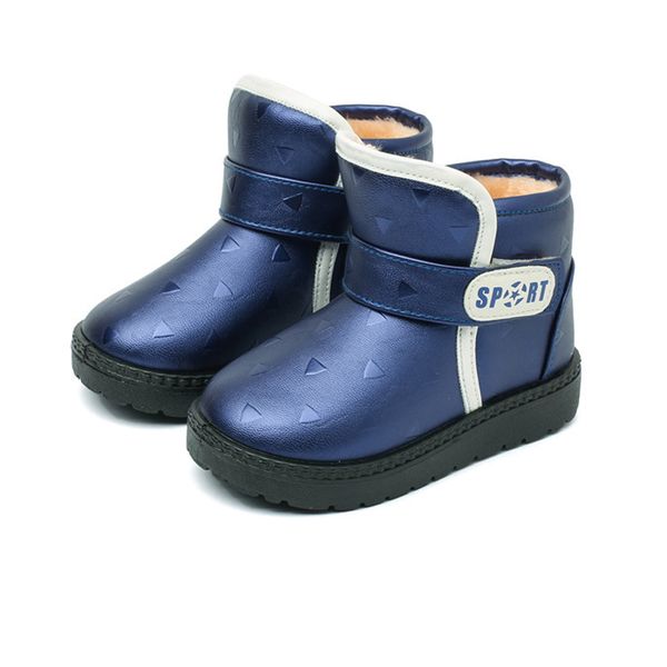 

2019 зима новый водонепроницаемый детские ботинки снега для мальчика девочки обувь младенца хлопка обувь мальчиков девочек теплый плюс барха, Black;grey