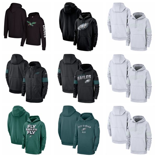 

men philadelphia eagles nike sideline local performance pullover nfl hoodie, Blue;black