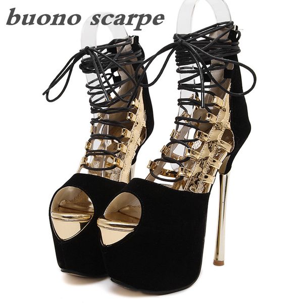 

high-heeled bar nightclub super high 16cm stiletto shoes, Black