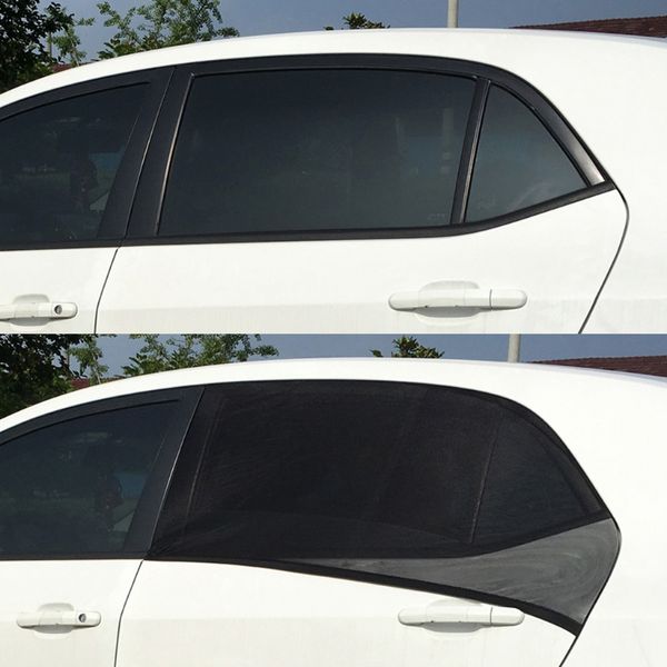 

new car-styling 2xcar 66x54cm window cover sunshade curtain uv protection shield visor mesh dust car window mesh drop shipping