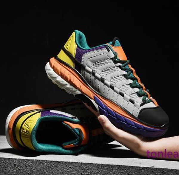 

ins running shoes for men leather stitching chunky sneakers couples fashion dad shoes zapatillas sport jogging shoes