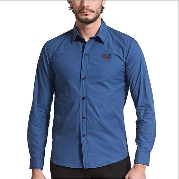 

european and american man casual solid color long-sleeved shirt male fashion solid color cotton shirt man, White;black