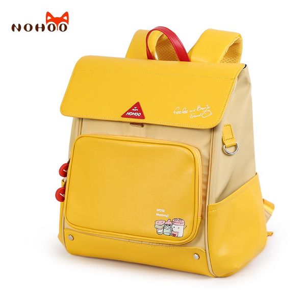 

nohoo nappy bag mummy bag leisure shoulders woman large-capacity multifunctional travel backpack waterproof pu fashion new