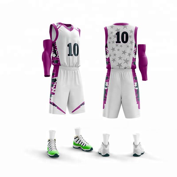 sublimation white jersey basketball