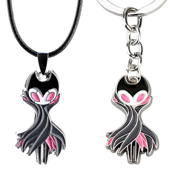 

game hollow knight keychain cartoon ocs chaveiro llaveros metal pendant necklace keyring, Silver