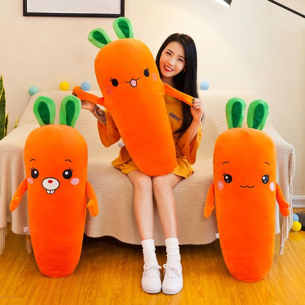 

60cm cartoon smile carrot plush toy cute simulation vegetable carrot pillow dolls stuffed soft toys for baby children gift