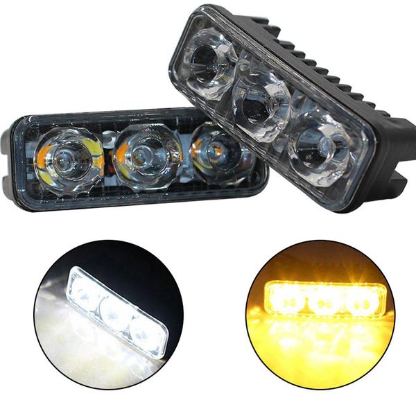 

2pcs super bright 3-led aluminum alloy car daytime running light dc 12v fog lamp