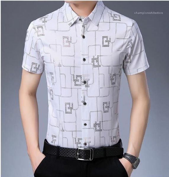 

одежда для печати turn down воротник mens casual рубашки slim с коротким рукавом подростковая топы мода бизнес мужской, White;black