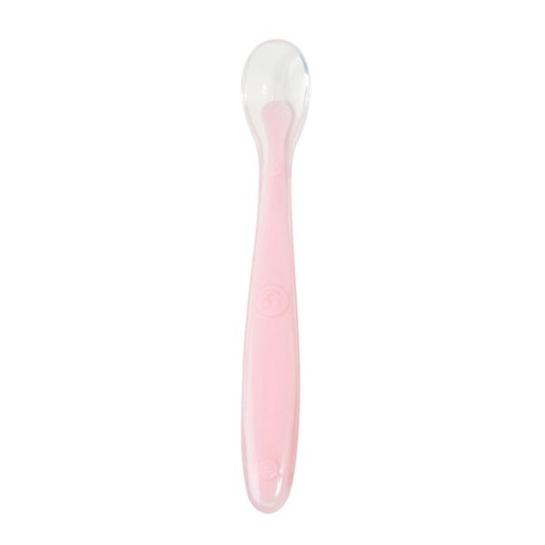 

baby boy girl utensils infant spoons soft silicone feeding set abs safe easy use safe non-toxic feeding spoon dropshipping