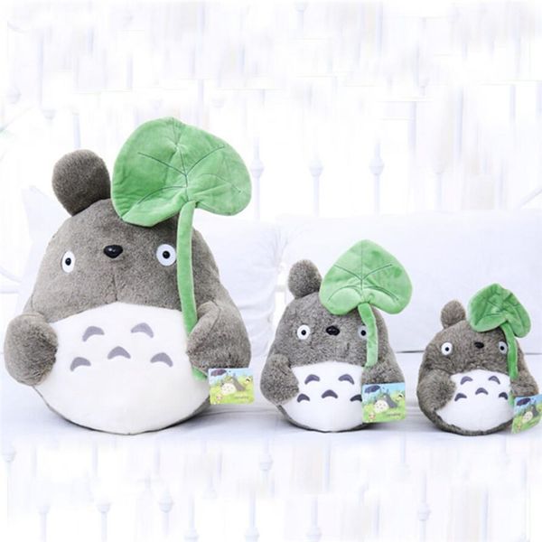 

cute cat plush toy totoro plush doll totoro with lotus leaf kids toys small pendant birthday christmas gift for children