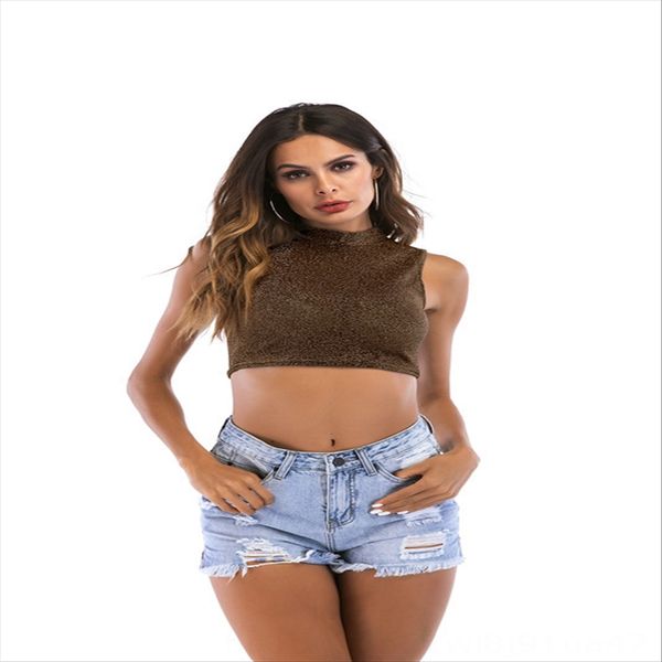 

sleeveless turtleneck talk about slim short t-shirt sleeveless turtleneck talk about slim short t-shirt, White