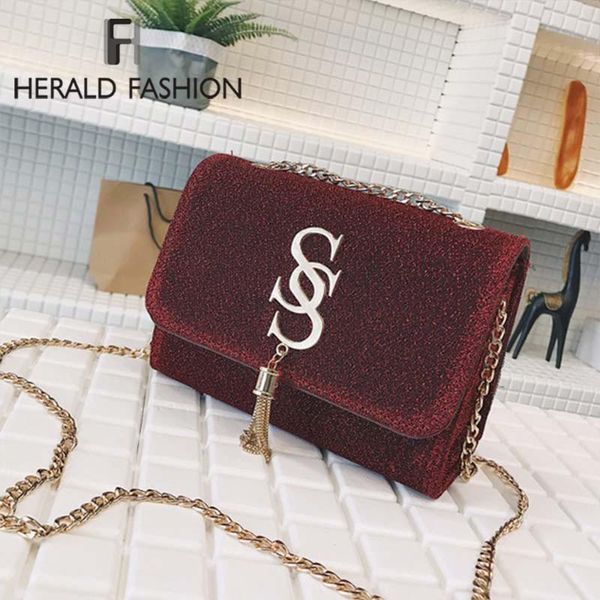 

tassel design frosted leather crossbody bags for women 2020 fashion chain shoulder messenger bag female mini handbags and purse