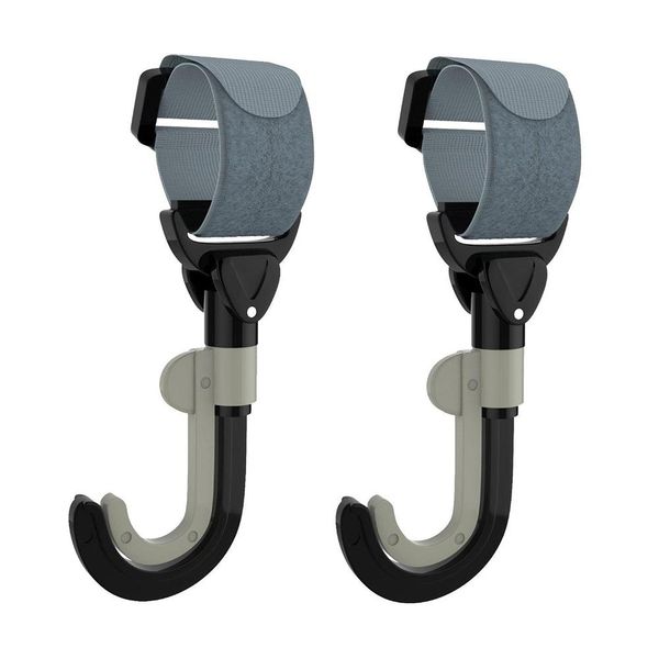 

2pcs baby stroller hook holder pram double rotate hooks changing bag holder stroller organization pushchair hanger accessories