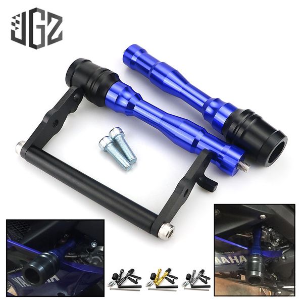 

pair motorcycle cnc aluminum anti-fall guard falling protection crash pad cover protector stick for yamaha r15 v3 2017 2018 2019